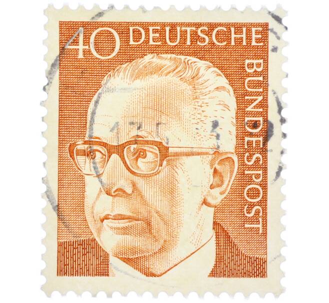 Почтовая марка 40 пфеннигов 1971 года Западная Германия (ФРГ) «Президент Густав Хайнеман» (Артикул: T11-37481) — Фото №1