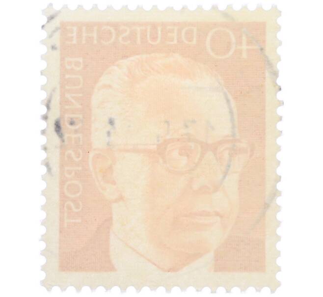 Почтовая марка 40 пфеннигов 1971 года Западная Германия (ФРГ) «Президент Густав Хайнеман» (Артикул: T11-37481) — Фото №2