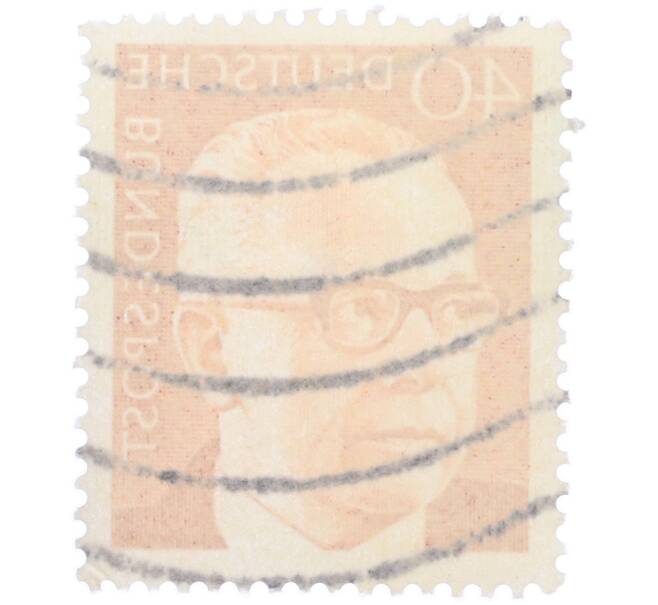 Почтовая марка 40 пфеннигов 1971 года Западная Германия (ФРГ) «Президент Густав Хайнеман» (Артикул: T11-37482) — Фото №2