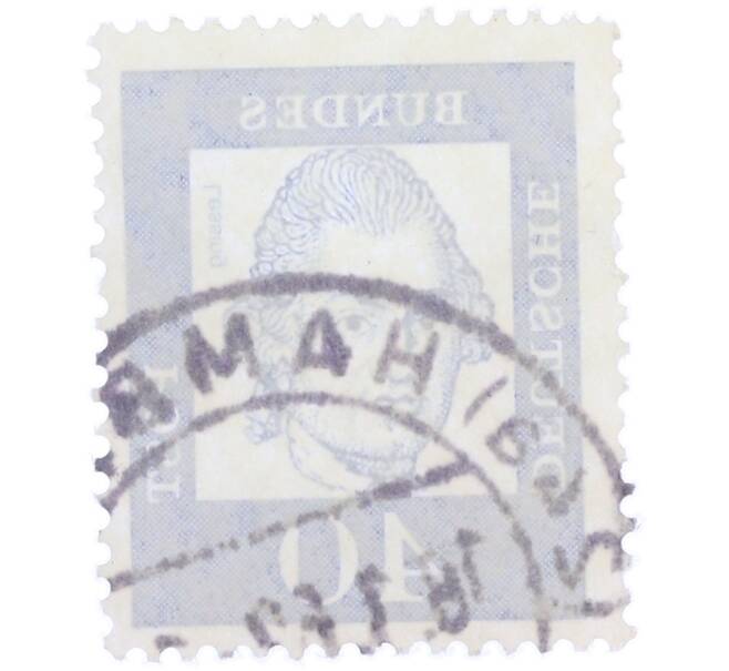 Почтовая марка 40 пфеннигов 1961 года Западная Германия (ФРГ) «Выдающиеся немцы — Готхольд Эфраим Лессинг» (Артикул: T11-37484) — Фото №2