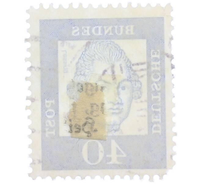 Почтовая марка 40 пфеннигов 1961 года Западная Германия (ФРГ) «Выдающиеся немцы — Готхольд Эфраим Лессинг» (Артикул: T11-37486) — Фото №2