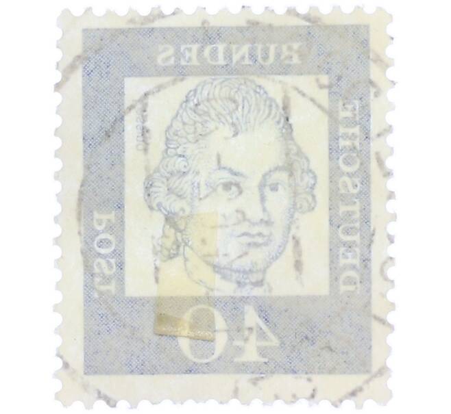 Почтовая марка 40 пфеннигов 1961 года Западная Германия (ФРГ) «Выдающиеся немцы — Готхольд Эфраим Лессинг» (Артикул: T11-37488) — Фото №2