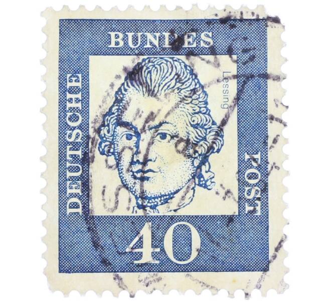 Почтовая марка 40 пфеннигов 1961 года Западная Германия (ФРГ) «Выдающиеся немцы — Готхольд Эфраим Лессинг» (Артикул: T11-37489) — Фото №1