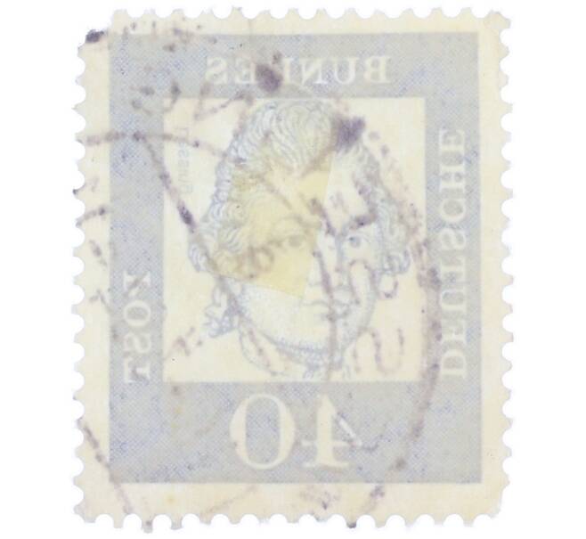 Почтовая марка 40 пфеннигов 1961 года Западная Германия (ФРГ) «Выдающиеся немцы — Готхольд Эфраим Лессинг» (Артикул: T11-37489) — Фото №2