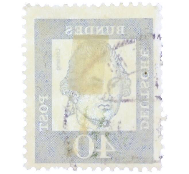 Почтовая марка 40 пфеннигов 1961 года Западная Германия (ФРГ) «Выдающиеся немцы — Готхольд Эфраим Лессинг» (Артикул: T11-37491) — Фото №2