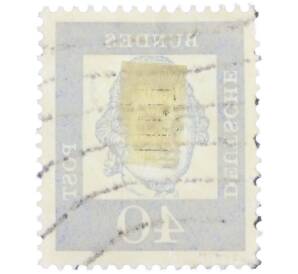 Почтовая марка 40 пфеннигов 1961 года Западная Германия (ФРГ) «Выдающиеся немцы — Готхольд Эфраим Лессинг» — Фото №2