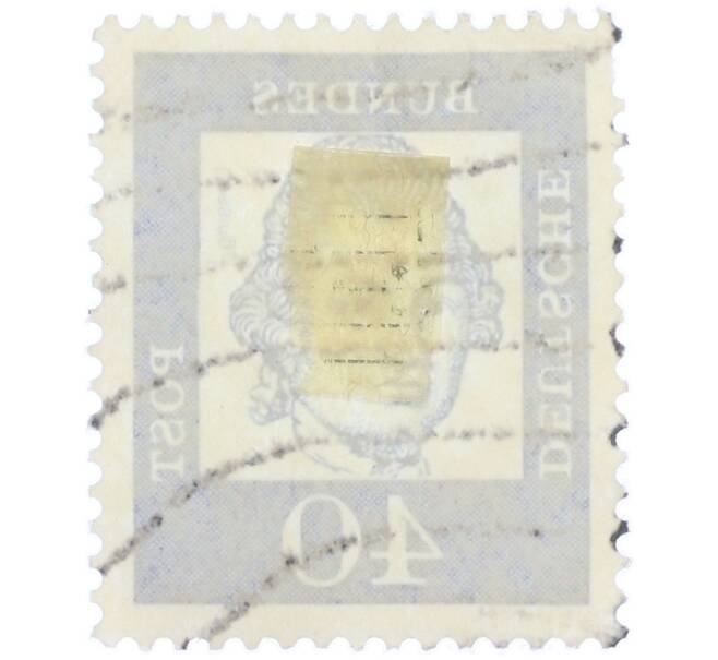 Почтовая марка 40 пфеннигов 1961 года Западная Германия (ФРГ) «Выдающиеся немцы — Готхольд Эфраим Лессинг» (Артикул: T11-37493) — Фото №2