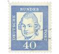 Почтовая марка 40 пфеннигов 1961 года Западная Германия (ФРГ) «Выдающиеся немцы — Готхольд Эфраим Лессинг» (Артикул: T11-37494) — Фото №1