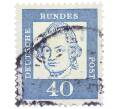 Почтовая марка 40 пфеннигов 1961 года Западная Германия (ФРГ) «Выдающиеся немцы — Готхольд Эфраим Лессинг» (Артикул: T11-37496) — Фото №1