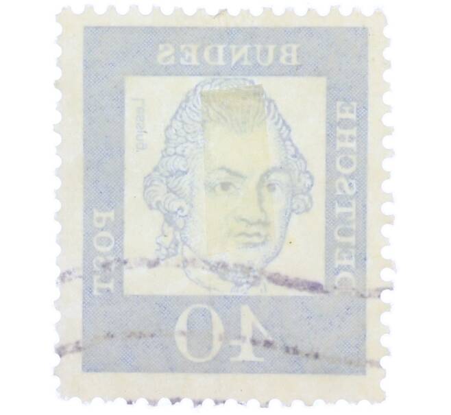 Почтовая марка 40 пфеннигов 1961 года Западная Германия (ФРГ) «Выдающиеся немцы — Готхольд Эфраим Лессинг» (Артикул: T11-37499) — Фото №2