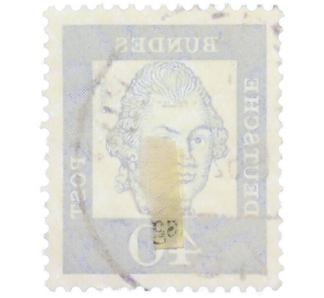 Почтовая марка 40 пфеннигов 1961 года Западная Германия (ФРГ) «Выдающиеся немцы — Готхольд Эфраим Лессинг» (Артикул: T11-37500) — Фото №2