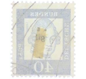 Почтовая марка 40 пфеннигов 1961 года Западная Германия (ФРГ) «Выдающиеся немцы — Готхольд Эфраим Лессинг» — Фото №2