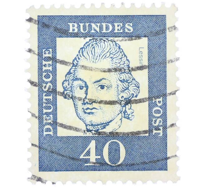 Почтовая марка 40 пфеннигов 1961 года Западная Германия (ФРГ) «Выдающиеся немцы — Готхольд Эфраим Лессинг» (Артикул: T11-37505) — Фото №1