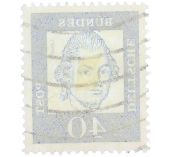 Почтовая марка 40 пфеннигов 1961 года Западная Германия (ФРГ) «Выдающиеся немцы — Готхольд Эфраим Лессинг» (Артикул: T11-37505) — Фото №2
