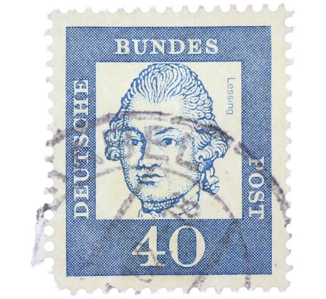 Почтовая марка 40 пфеннигов 1961 года Западная Германия (ФРГ) «Выдающиеся немцы — Готхольд Эфраим Лессинг» (Артикул: T11-37506) — Фото №1