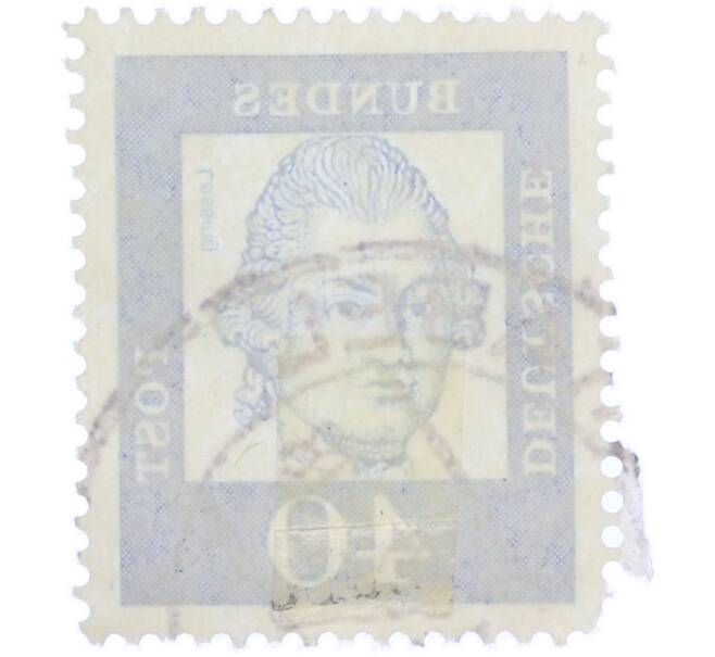 Почтовая марка 40 пфеннигов 1961 года Западная Германия (ФРГ) «Выдающиеся немцы — Готхольд Эфраим Лессинг» (Артикул: T11-37506) — Фото №2