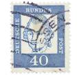 Почтовая марка 40 пфеннигов 1961 года Западная Германия (ФРГ) «Выдающиеся немцы — Готхольд Эфраим Лессинг» (Артикул: T11-37507) — Фото №1