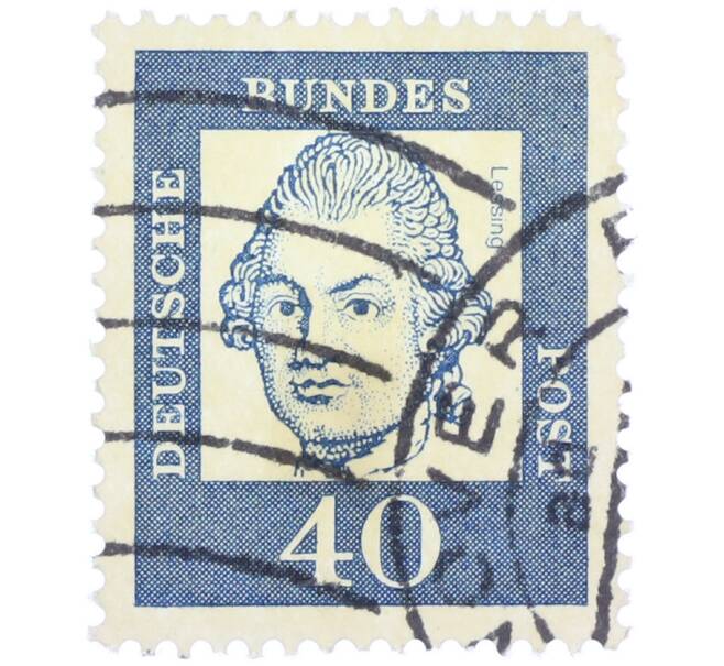 Почтовая марка 40 пфеннигов 1961 года Западная Германия (ФРГ) «Выдающиеся немцы — Готхольд Эфраим Лессинг» (Артикул: T11-37508) — Фото №1