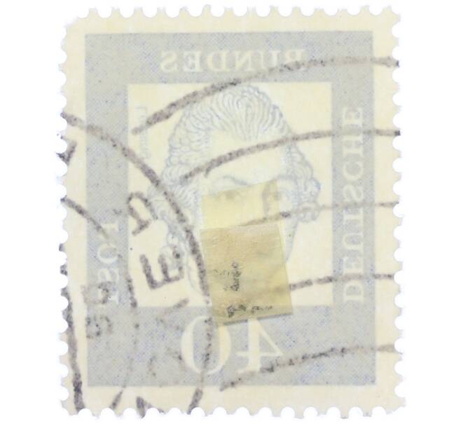 Почтовая марка 40 пфеннигов 1961 года Западная Германия (ФРГ) «Выдающиеся немцы — Готхольд Эфраим Лессинг» (Артикул: T11-37508) — Фото №2