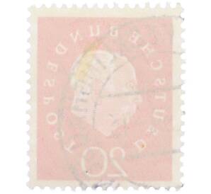 Почтовая марка 20 пфеннигов 1959 года Западная Германия (ФРГ) «Теодор Хойс» — Фото №2