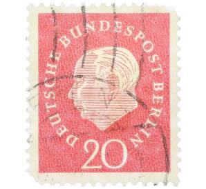 Почтовая марка 20 пфеннигов 1959 года Западная Германия (ФРГ) «Теодор Хойс» — Фото №1