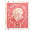 Почтовая марка 20 пфеннигов 1959 года Западная Германия (ФРГ) «Теодор Хойс» (Артикул: T11-37517) — Фото №1