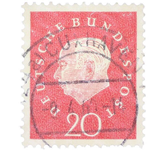 Почтовая марка 20 пфеннигов 1959 года Западная Германия (ФРГ) «Теодор Хойс» (Артикул: T11-37519) — Фото №1