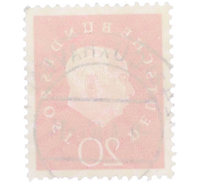 Почтовая марка 20 пфеннигов 1959 года Западная Германия (ФРГ) «Теодор Хойс» (Артикул: T11-37519) — Фото №2