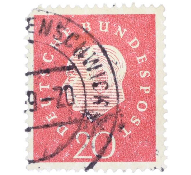 Почтовая марка 20 пфеннигов 1959 года Западная Германия (ФРГ) «Теодор Хойс» (Артикул: T11-37521) — Фото №1