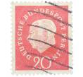 Почтовая марка 20 пфеннигов 1959 года Западная Германия (ФРГ) «Теодор Хойс» (Артикул: T11-37522) — Фото №1