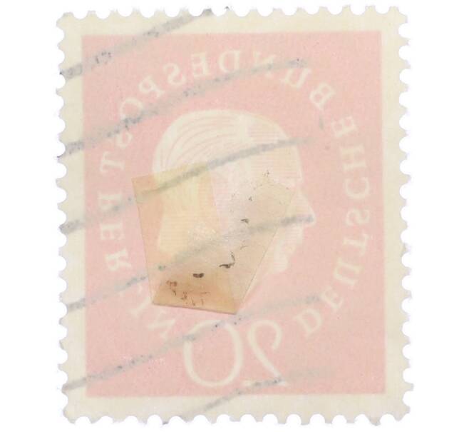 Почтовая марка 20 пфеннигов 1959 года Западная Германия (ФРГ) «Теодор Хойс» (Артикул: T11-37522) — Фото №2