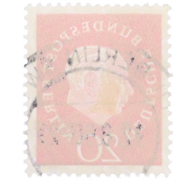 Почтовая марка 20 пфеннигов 1959 года Западная Германия (ФРГ) «Теодор Хойс» (Артикул: T11-37524) — Фото №2
