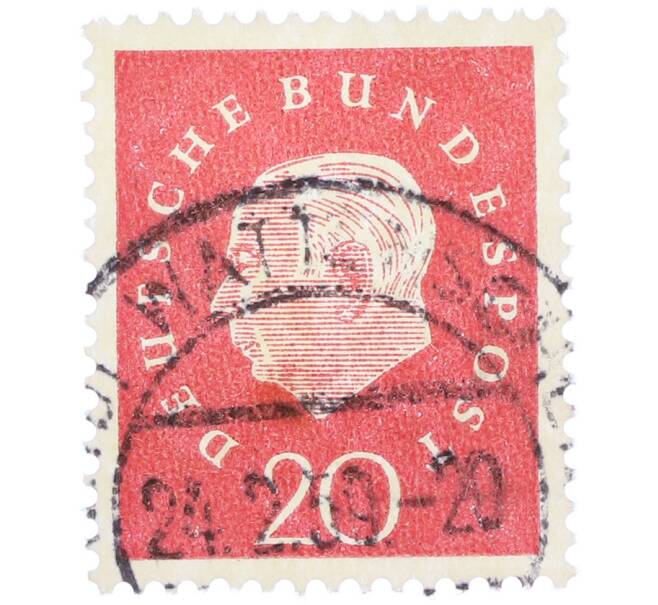 Почтовая марка 20 пфеннигов 1959 года Западная Германия (ФРГ) «Теодор Хойс» (Артикул: T11-37525) — Фото №1