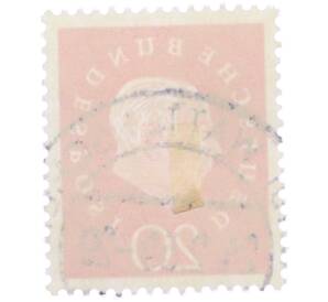 Почтовая марка 20 пфеннигов 1959 года Западная Германия (ФРГ) «Теодор Хойс» — Фото №2