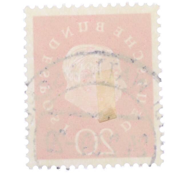 Почтовая марка 20 пфеннигов 1959 года Западная Германия (ФРГ) «Теодор Хойс» (Артикул: T11-37525) — Фото №2