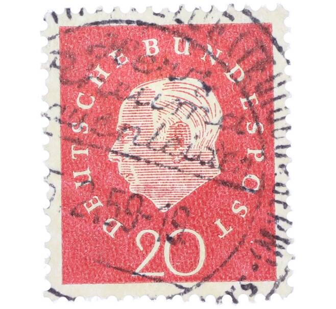 Почтовая марка 20 пфеннигов 1959 года Западная Германия (ФРГ) «Теодор Хойс» (Артикул: T11-37527) — Фото №1