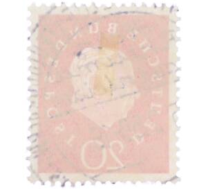 Почтовая марка 20 пфеннигов 1959 года Западная Германия (ФРГ) «Теодор Хойс» — Фото №2