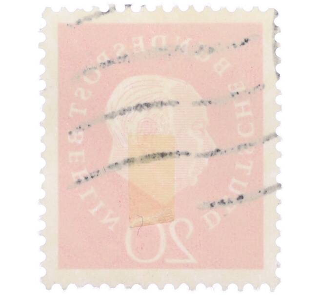 Почтовая марка 20 пфеннигов 1959 года Западная Германия (ФРГ) «Теодор Хойс» (Артикул: T11-37528) — Фото №2