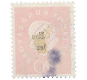 Почтовая марка 20 пфеннигов 1959 года Западная Германия (ФРГ) «Теодор Хойс» — Фото №2