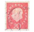 Почтовая марка 20 пфеннигов 1959 года Западная Германия (ФРГ) «Теодор Хойс» (Артикул: T11-37531) — Фото №1