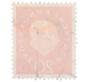 Почтовая марка 20 пфеннигов 1959 года Западная Германия (ФРГ) «Теодор Хойс» — Фото №2