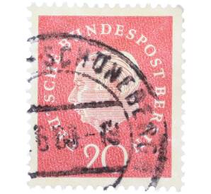 Почтовая марка 20 пфеннигов 1959 года Западная Германия (ФРГ) «Теодор Хойс» — Фото №1