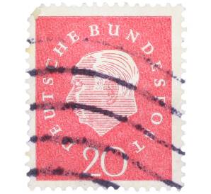 Почтовая марка 20 пфеннигов 1959 года Западная Германия (ФРГ) «Теодор Хойс» — Фото №1
