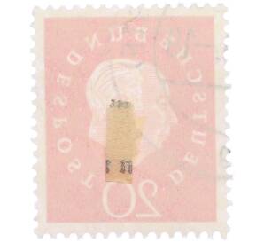 Почтовая марка 20 пфеннигов 1959 года Западная Германия (ФРГ) «Теодор Хойс» — Фото №2