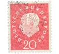 Почтовая марка 20 пфеннигов 1959 года Западная Германия (ФРГ) «Теодор Хойс» (Артикул: T11-37539) — Фото №1