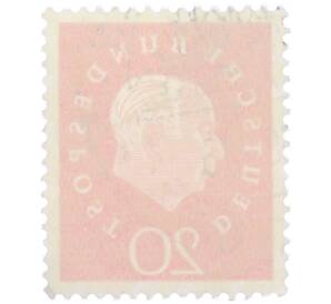 Почтовая марка 20 пфеннигов 1959 года Западная Германия (ФРГ) «Теодор Хойс» — Фото №2