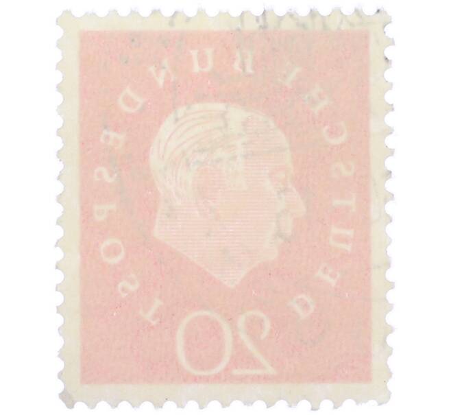 Почтовая марка 20 пфеннигов 1959 года Западная Германия (ФРГ) «Теодор Хойс» (Артикул: T11-37539) — Фото №2