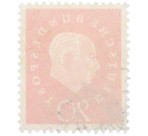 Почтовая марка 20 пфеннигов 1959 года Западная Германия (ФРГ) «Теодор Хойс» — Фото №2