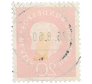 Почтовая марка 20 пфеннигов 1959 года Западная Германия (ФРГ) «Теодор Хойс» — Фото №2