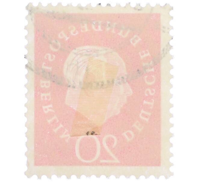 Почтовая марка 20 пфеннигов 1959 года Западная Германия (ФРГ) «Теодор Хойс» (Артикул: T11-37542) — Фото №2